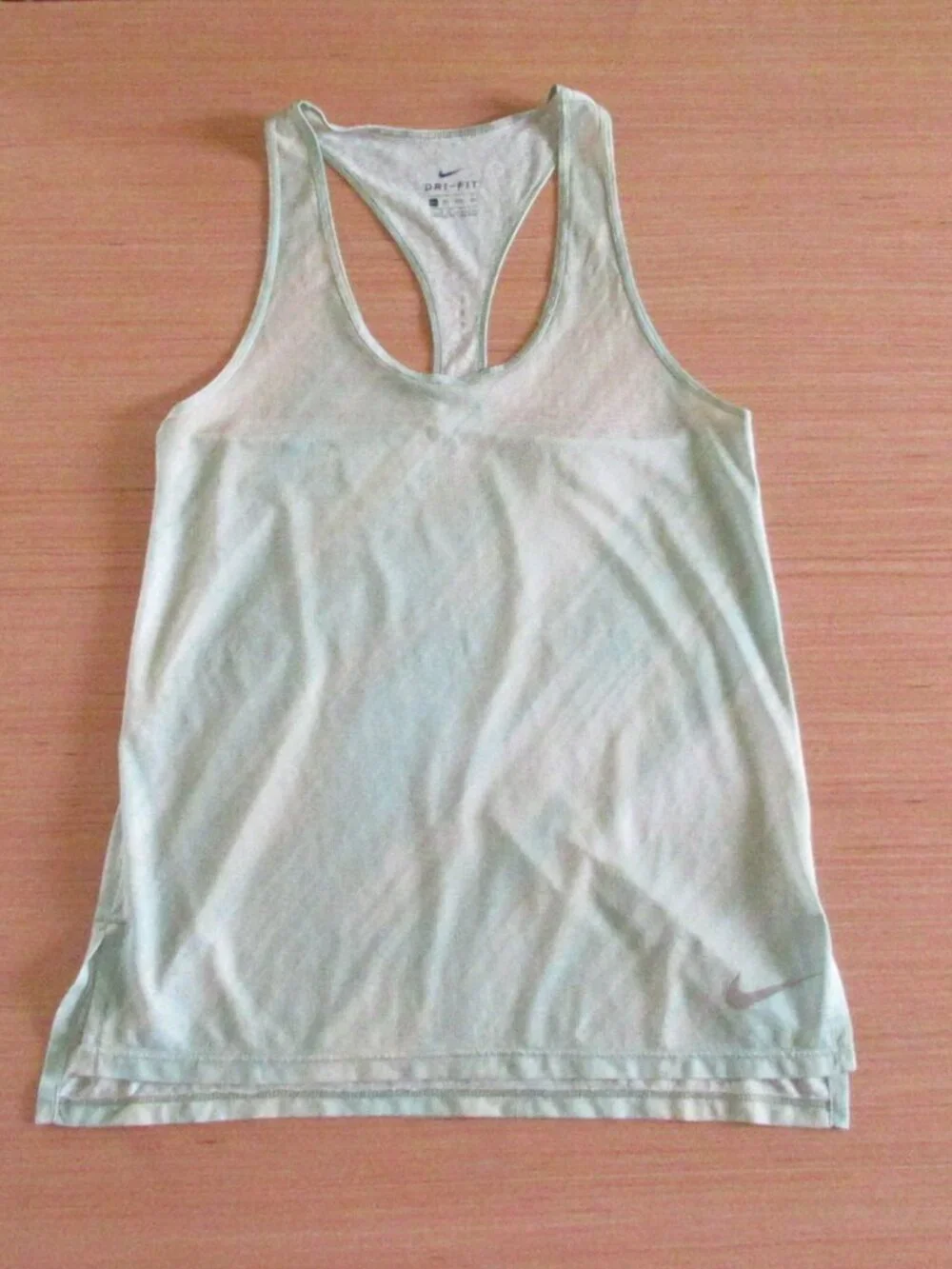 Nike Dri‑FIT Lightweight Racerback Tank XS Seafoam Green/Grey/White